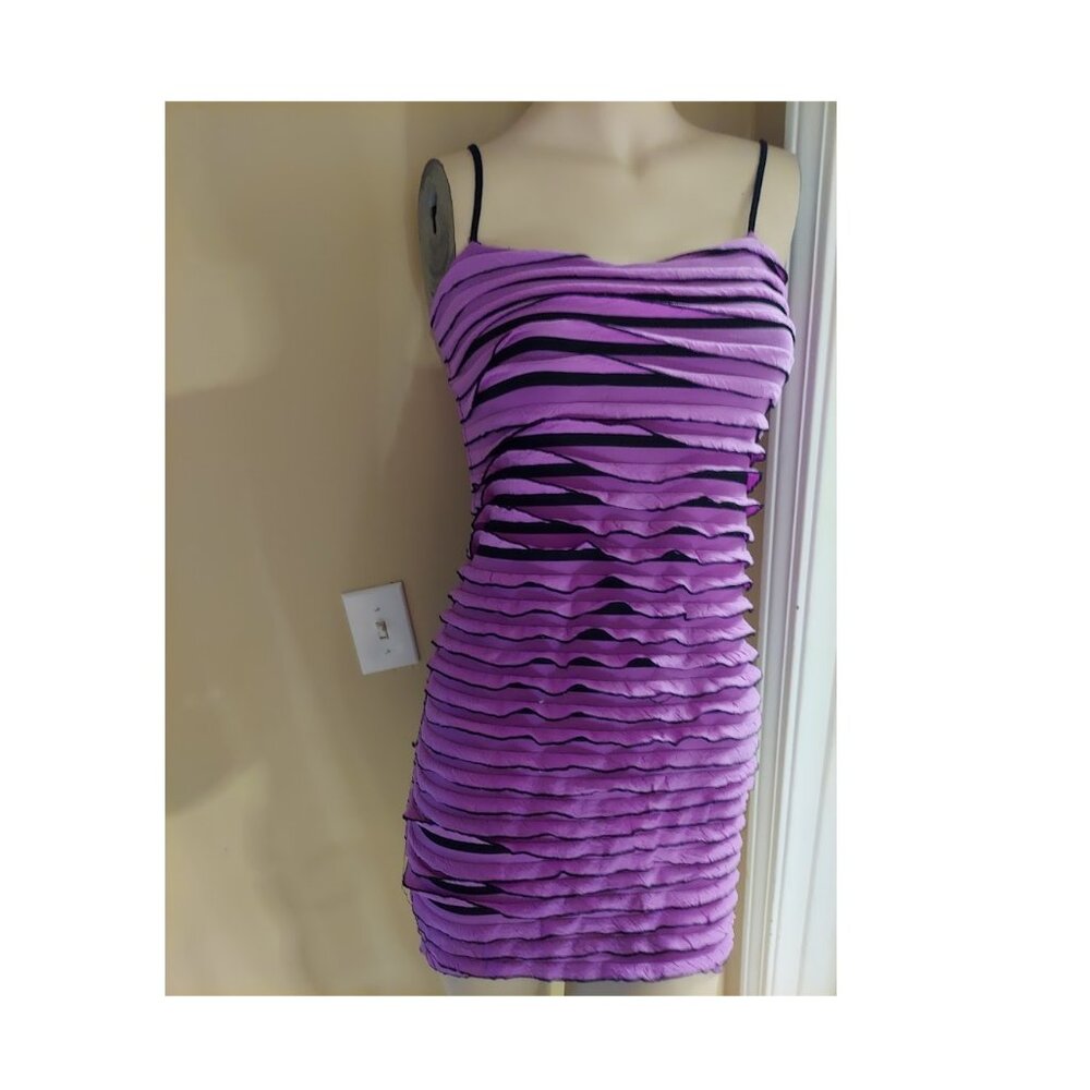 Party Dress - Flowers by Zoe Tiered Dress Lavender and Black - Size Girls L